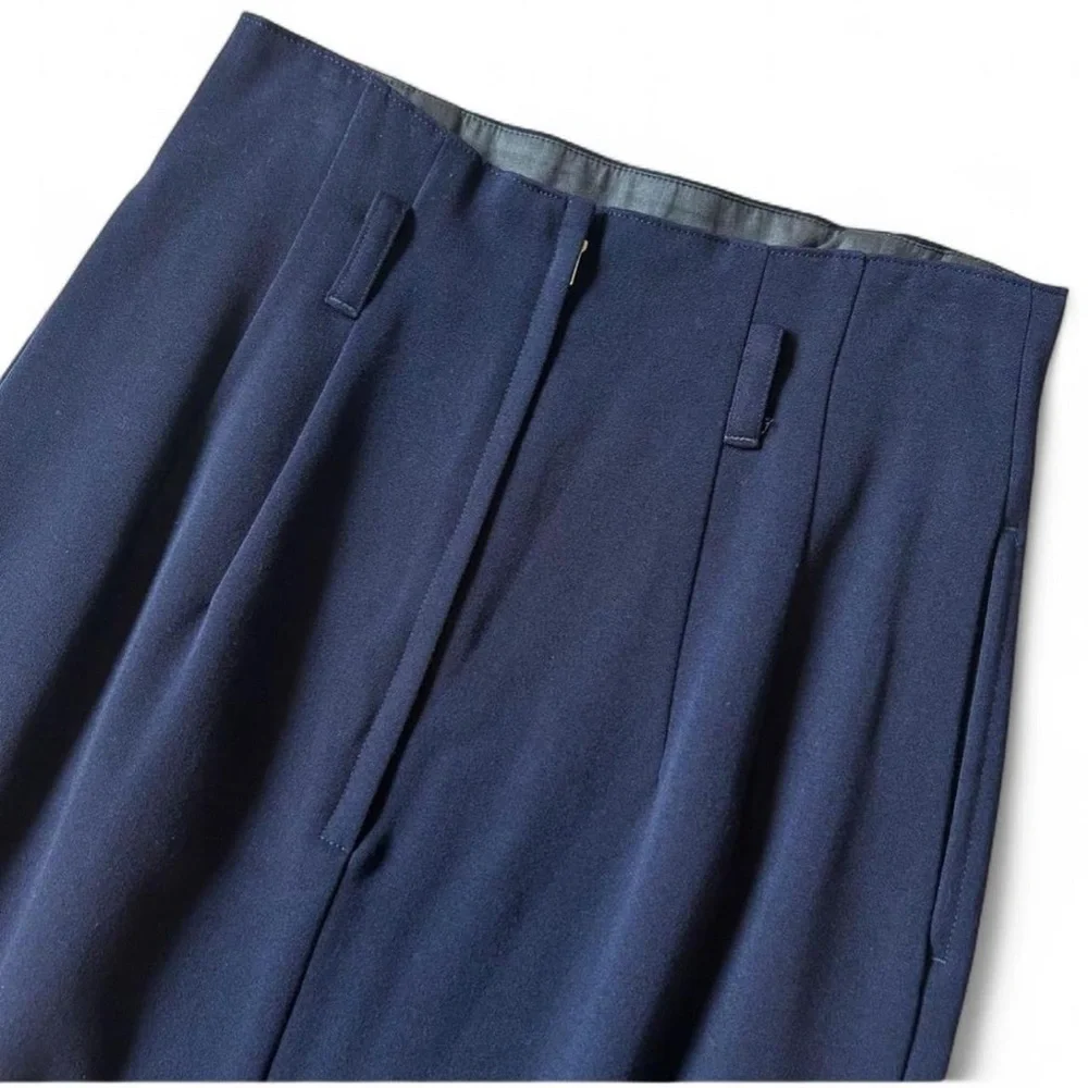 Yohji Yamamoto Y’s navy wool gabardine I-line midi skirt NWT deadstock vintage - Picture 5 of 8